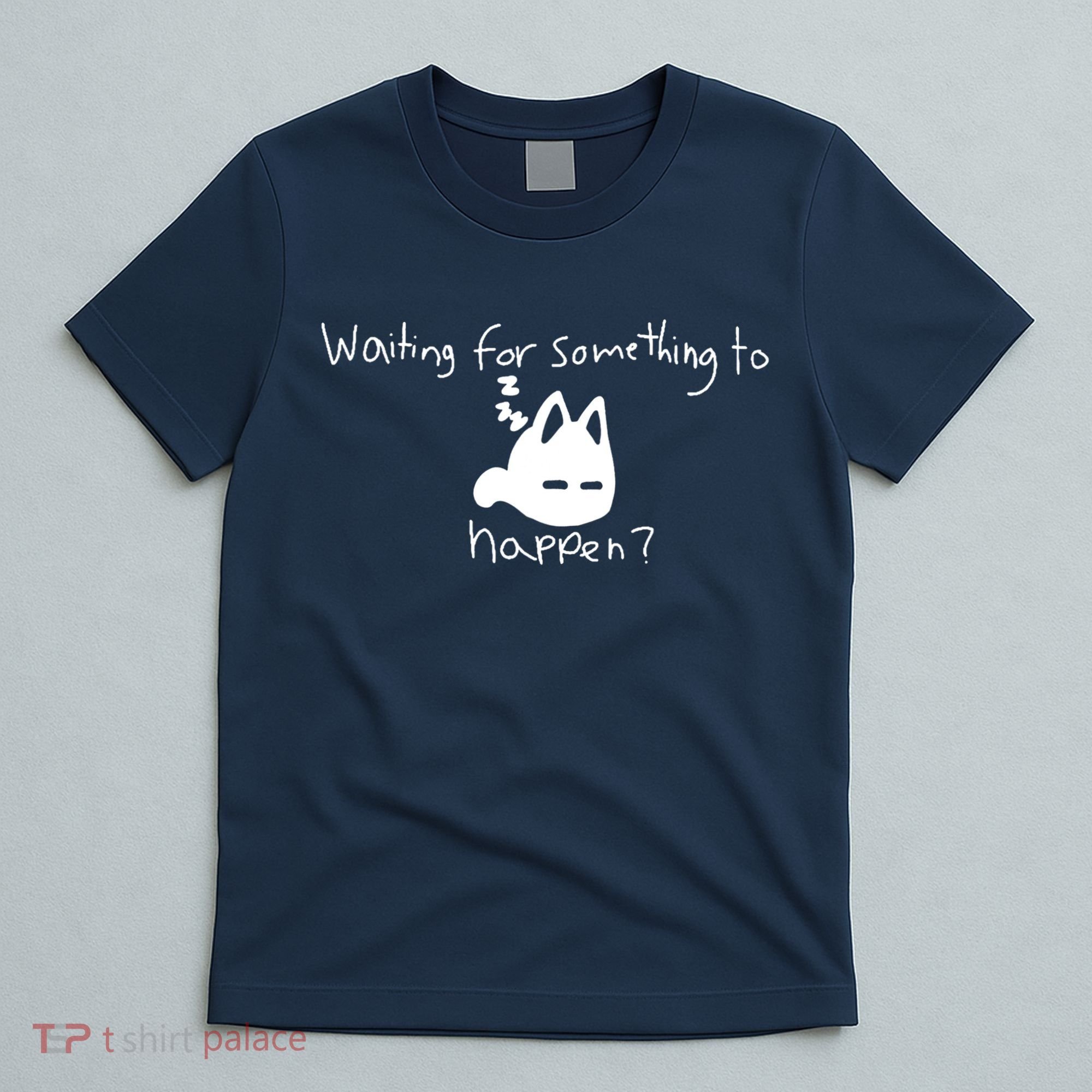 Cat Lover Waiting For Something To Happen Omori Cat Inspired T-Shirt