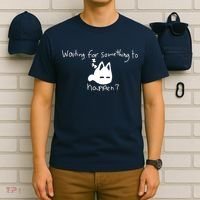 Cat Lover Waiting For Something To Happen Omori Cat Inspired T-Shirt thumb 6