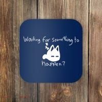 Cat Lover Waiting For Something To Happen Omori Cat Inspired Coaster thumb 0