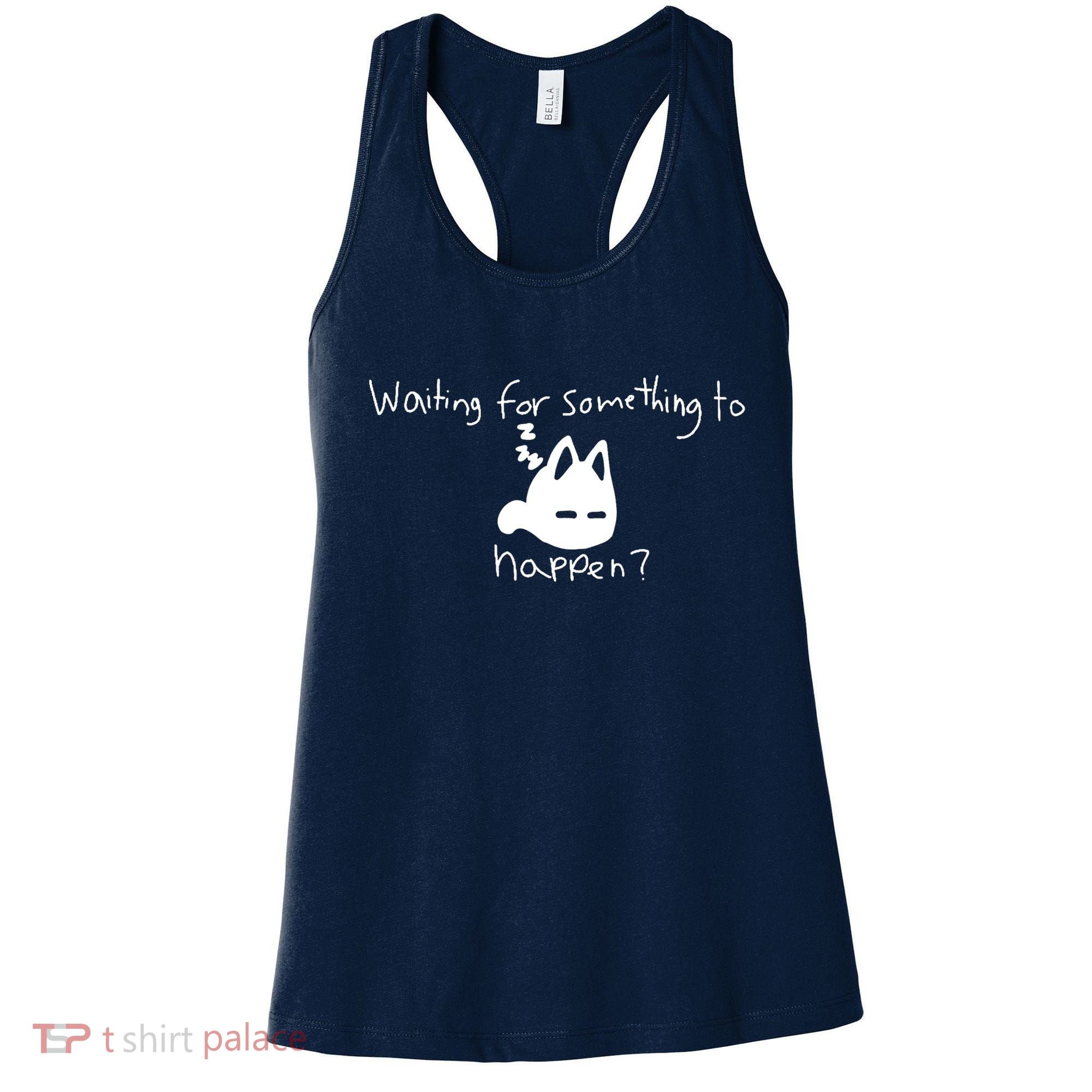 Cat Lover Waiting For Something To Happen Omori Cat Inspired Women's Tank Top