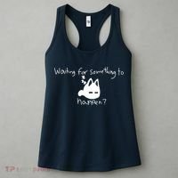 Cat Lover Waiting For Something To Happen Omori Cat Inspired Women's Tank Top thumb 3