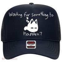 Cat Lover Waiting For Something To Happen Omori Cat Inspired Hat thumb 0