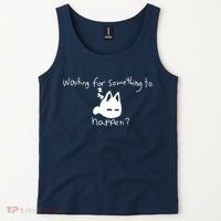 Cat Lover Waiting For Something To Happen Omori Cat Inspired Tank Top thumb 2