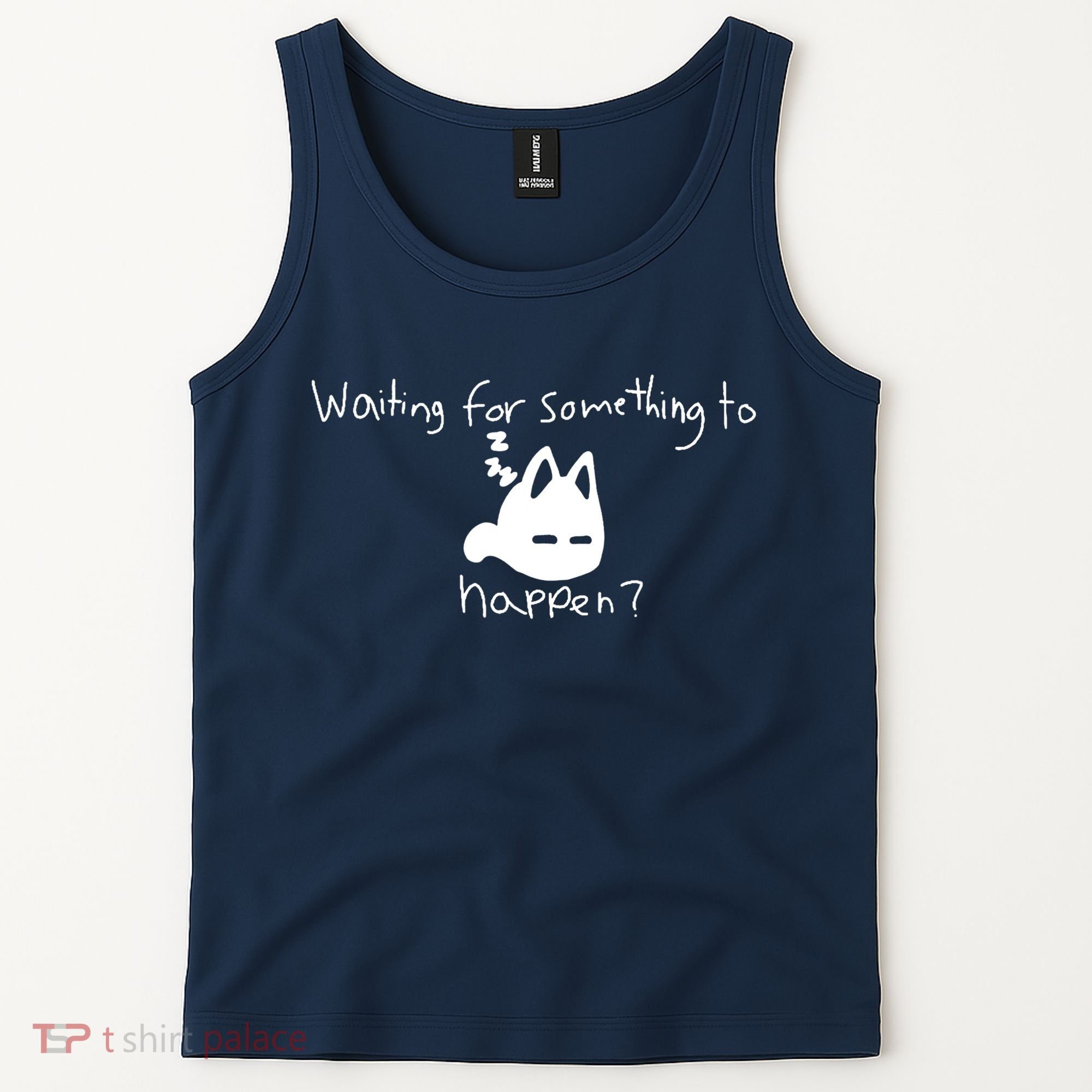 Cat Lover Waiting For Something To Happen Omori Cat Inspired Tank Top