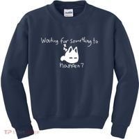 Cat Lover Waiting For Something To Happen Omori Cat Inspired Kids Sweatshirt thumb 0