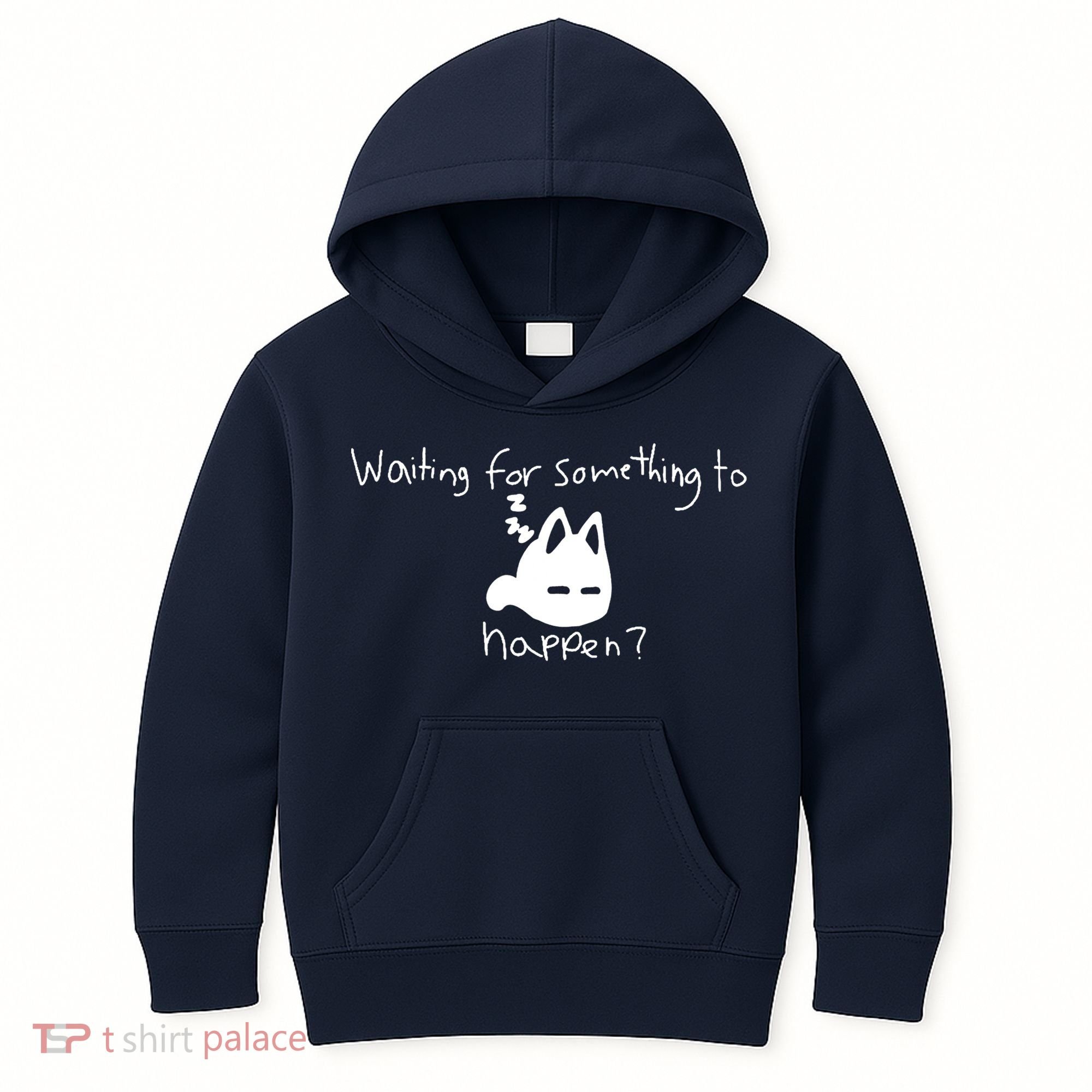Cat Lover Waiting For Something To Happen Omori Cat Inspired Kids Hoodie