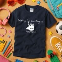 Cat Lover Waiting For Something To Happen Omori Cat Inspired Kids T-Shirt thumb 3