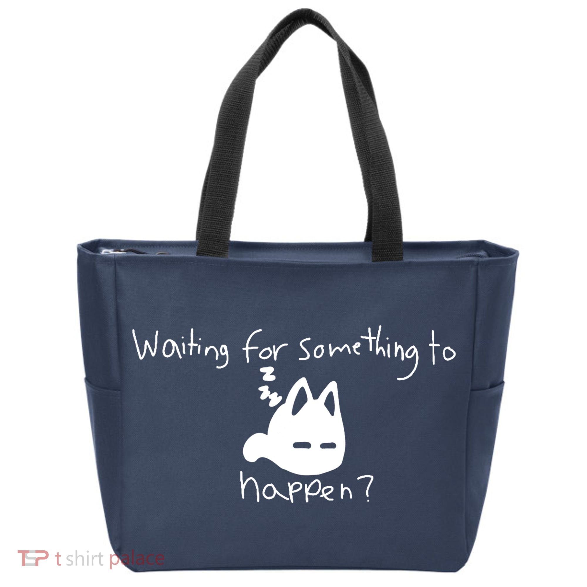 Cat Lover Waiting For Something To Happen Omori Cat Inspired Tote Bag