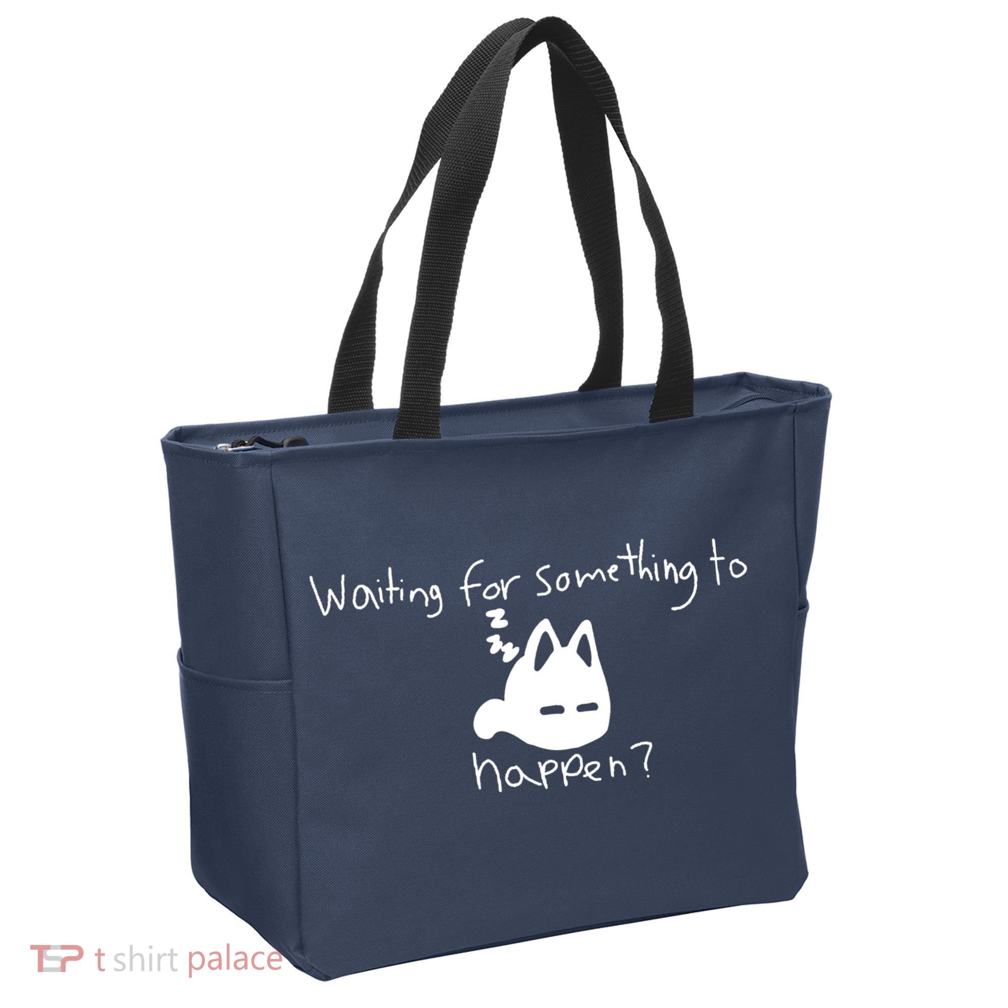 Cat Lover Waiting For Something To Happen Omori Cat Inspired Tote Bag
