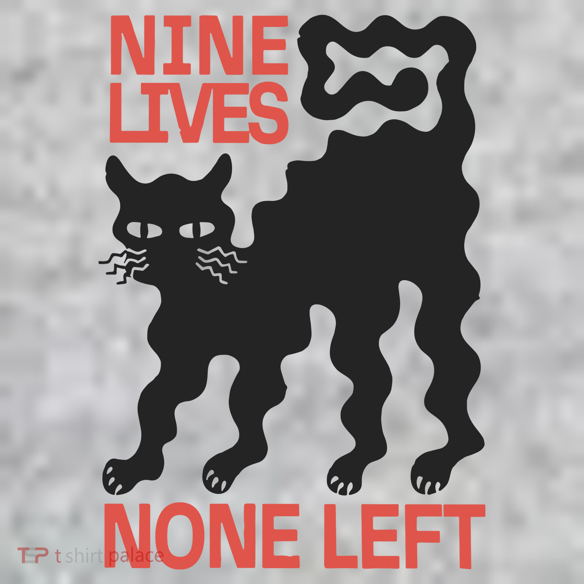 Cat Lovers Will Relate To Nine Lives None Left Humor T-Shirt