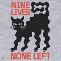Cat Lovers Will Relate To Nine Lives None Left Humor Women's Sweatshirt thumb 2