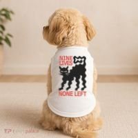 Cat Lovers Will Relate To Nine Lives None Left Humor Doggie Tank thumb 2