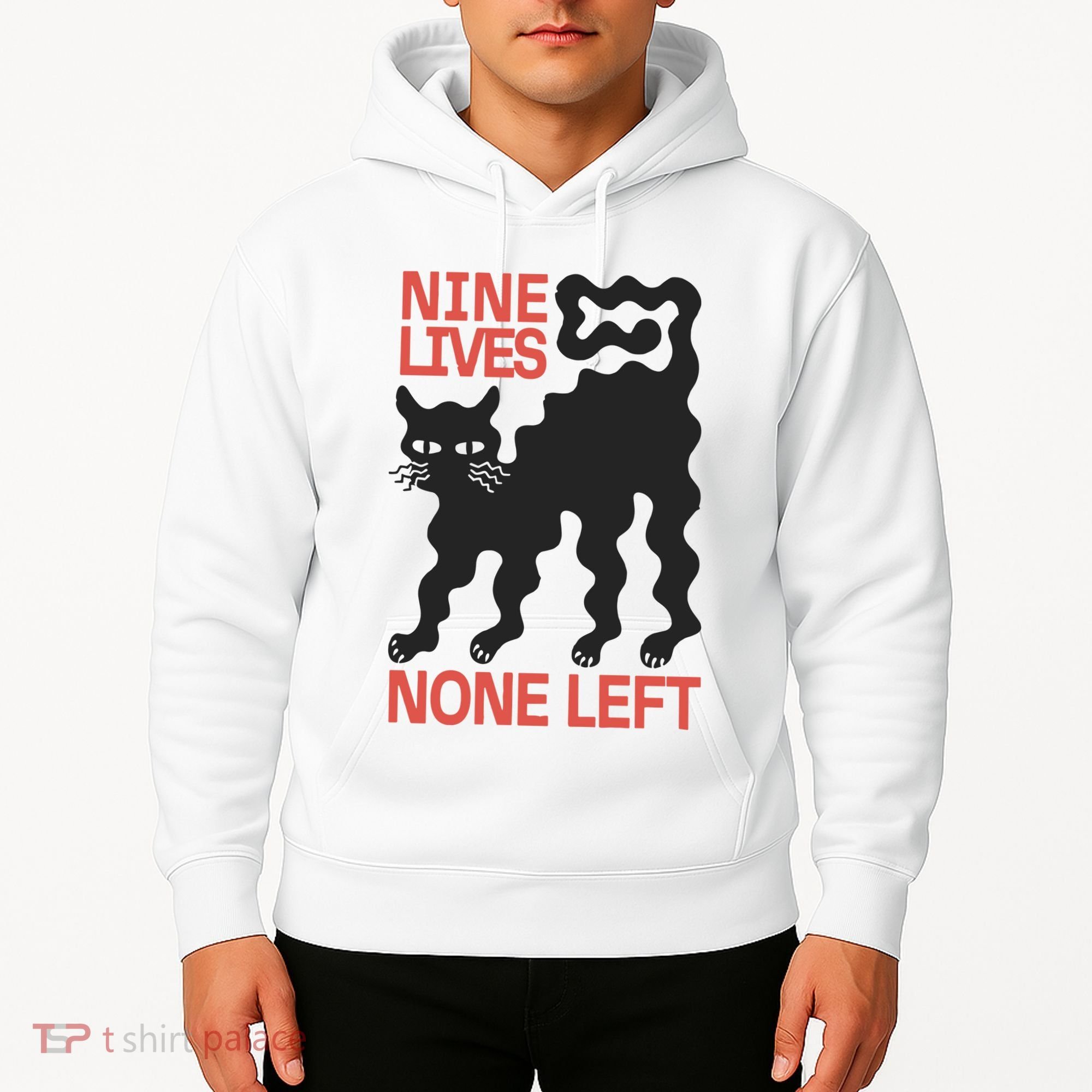 Cat Lovers Will Relate To Nine Lives None Left Humor Hoodie
