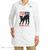 Cat Lovers Will Relate To Nine Lives None Left Humor Apron thumb 2