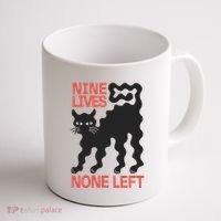 Cat Lovers Will Relate To Nine Lives None Left Humor Coffee Mug thumb 1