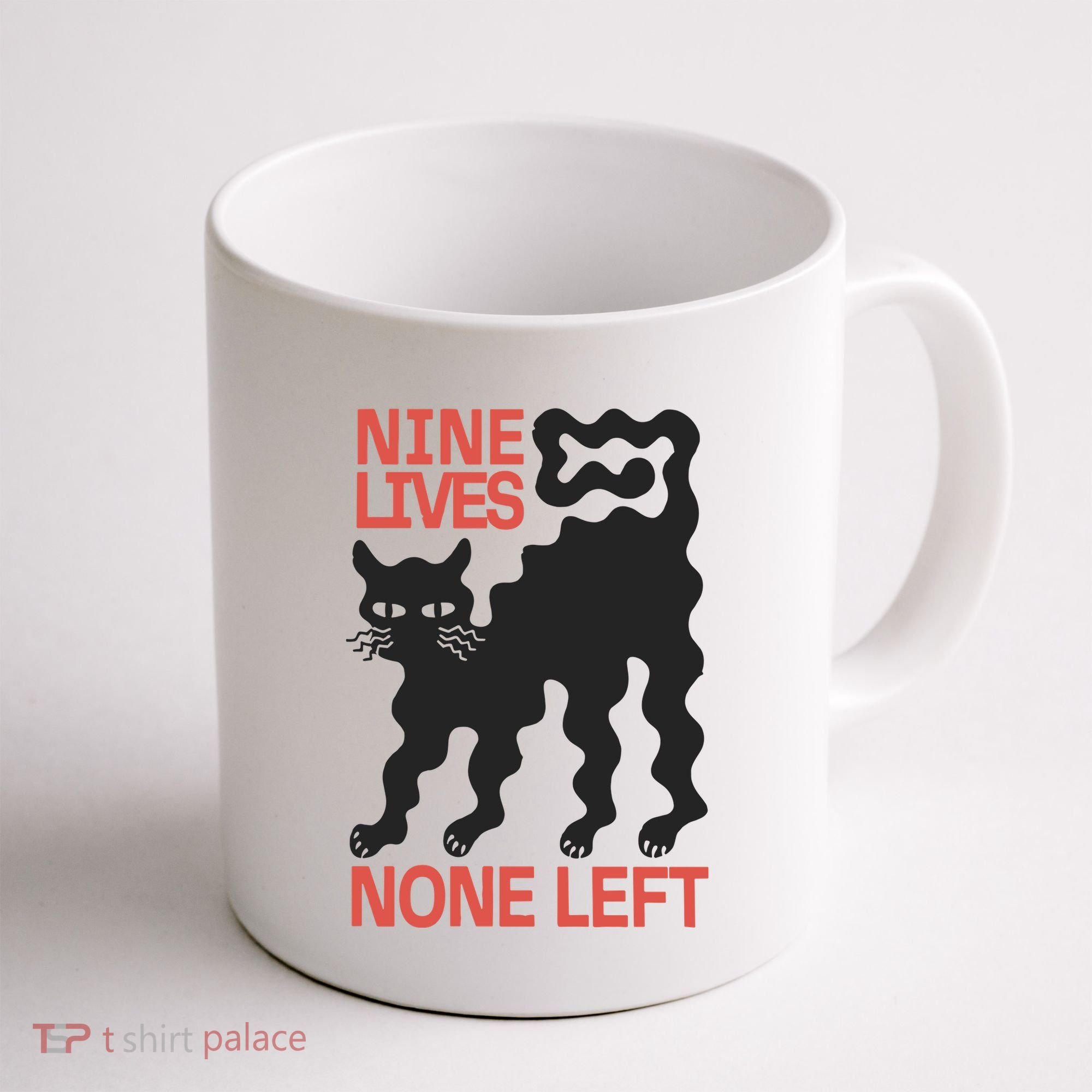 Cat Lovers Will Relate To Nine Lives None Left Humor Coffee Mug
