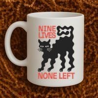 Cat Lovers Will Relate To Nine Lives None Left Humor Coffee Mug thumb 2