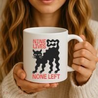 Cat Lovers Will Relate To Nine Lives None Left Humor Coffee Mug thumb 3