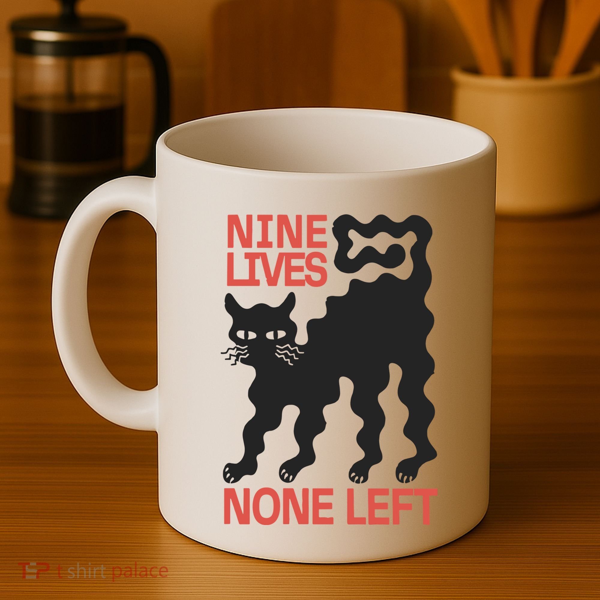 Cat Lovers Will Relate To Nine Lives None Left Humor Coffee Mug