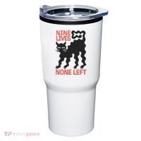 Cat Lovers Will Relate To Nine Lives None Left Humor Tumbler thumb 0