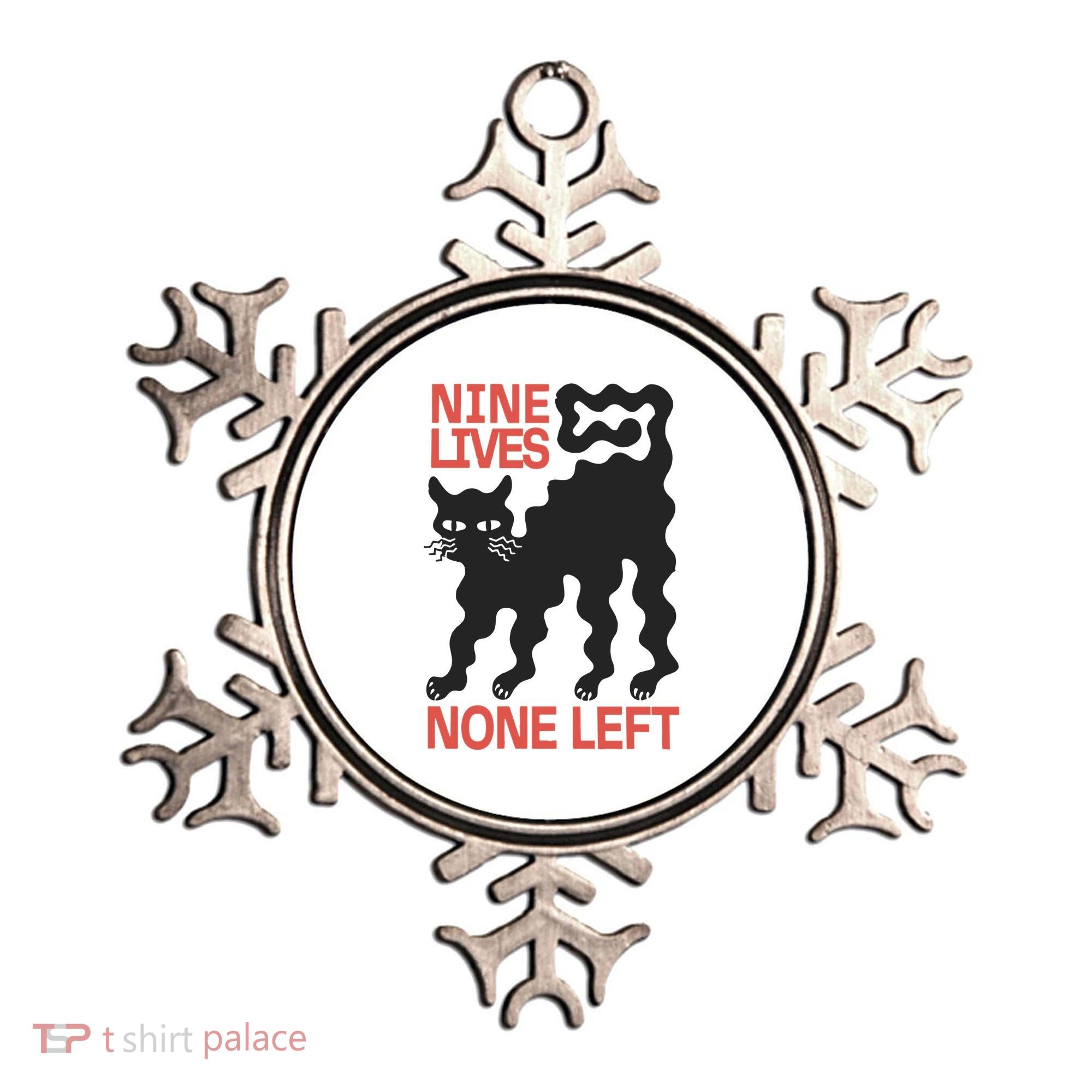 Cat Lovers Will Relate To Nine Lives None Left Humor Ornament