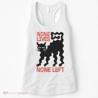 Cat Lovers Will Relate To Nine Lives None Left Humor Women's Tank Top thumb 0