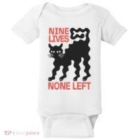 Cat Lovers Will Relate To Nine Lives None Left Humor Baby Bodysuit thumb 0