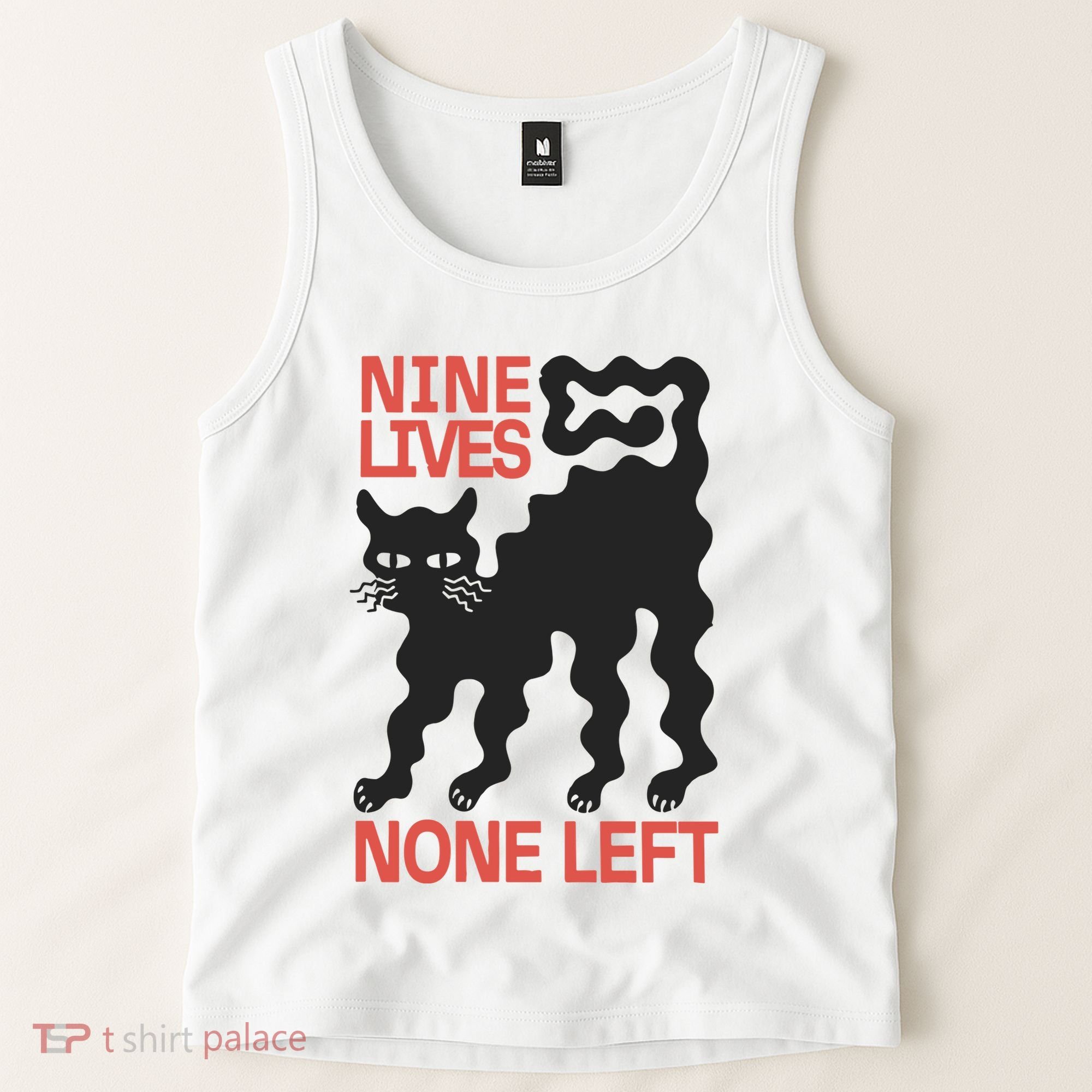 Cat Lovers Will Relate To Nine Lives None Left Humor Tank Top