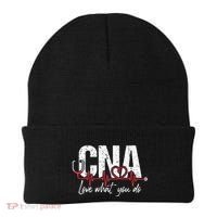 CNA Love What You Do Certified Nursing Assistant Nurse Beanie thumb 0