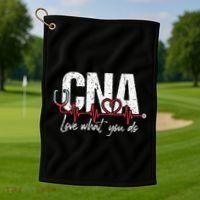 CNA Love What You Do Certified Nursing Assistant Nurse Golf Towel thumb 1