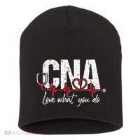 CNA Love What You Do Certified Nursing Assistant Nurse Short Acrylic Beanie thumb 0