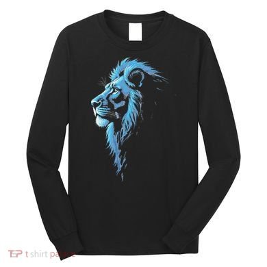 Cool Lion With Blue Eyes Gift Long Sleeve Shirt