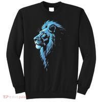Cool Lion With Blue Eyes Gift Sweatshirt thumb 0