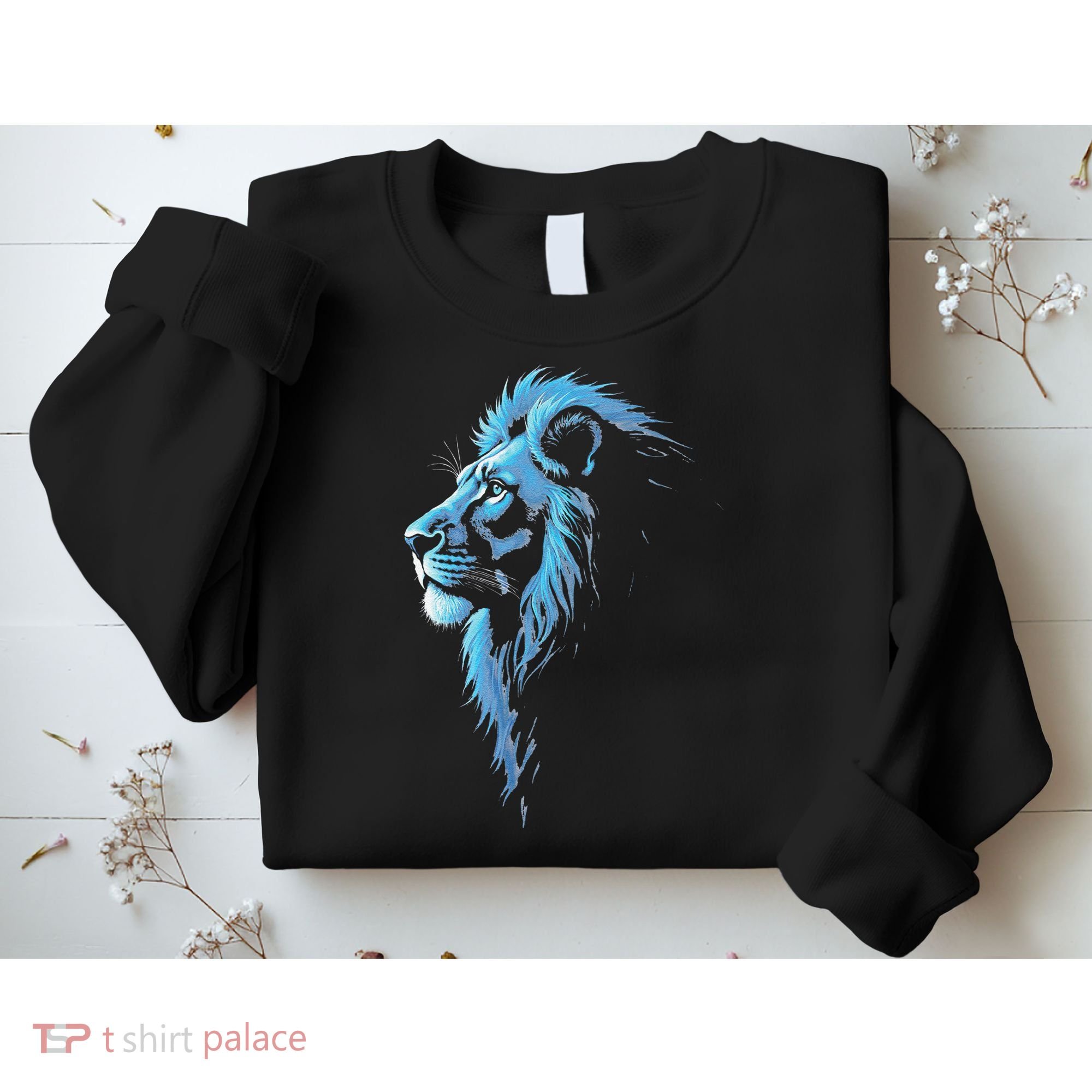 Cool Lion With Blue Eyes Gift Sweatshirt