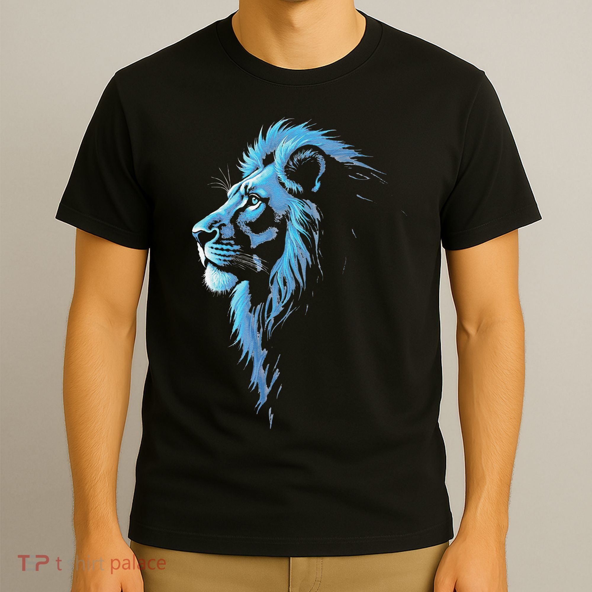 Cool Lion With Blue Eyes Gift T-Shirt