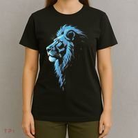 Cool Lion With Blue Eyes Gift T-Shirt thumb 4