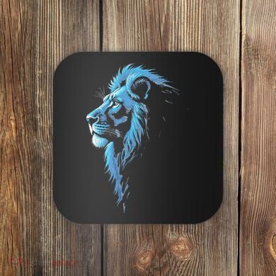 Cool Lion With Blue Eyes Gift Coaster