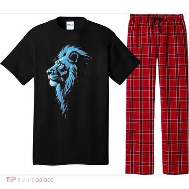 Cool Lion With Blue Eyes Gift Pajama Set