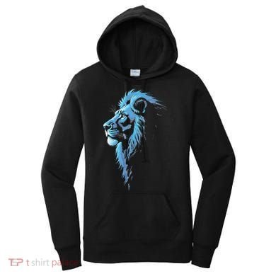 Cool Lion With Blue Eyes Gift Women's Hoodie