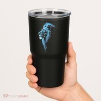 Cool Lion With Blue Eyes Gift Tumbler thumb 2