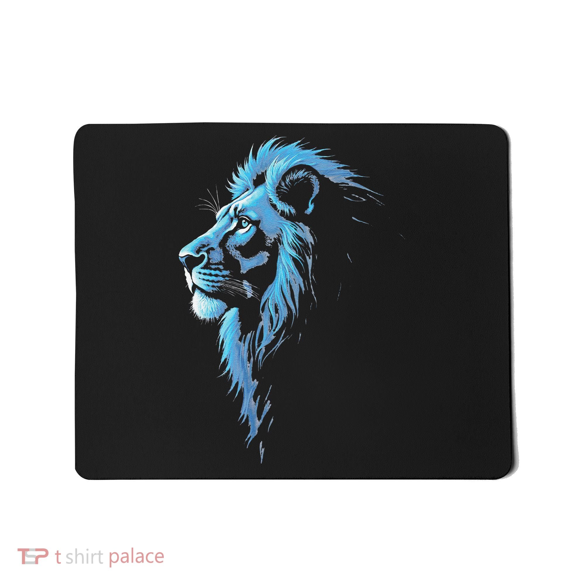 Cool Lion With Blue Eyes Gift Mousepad