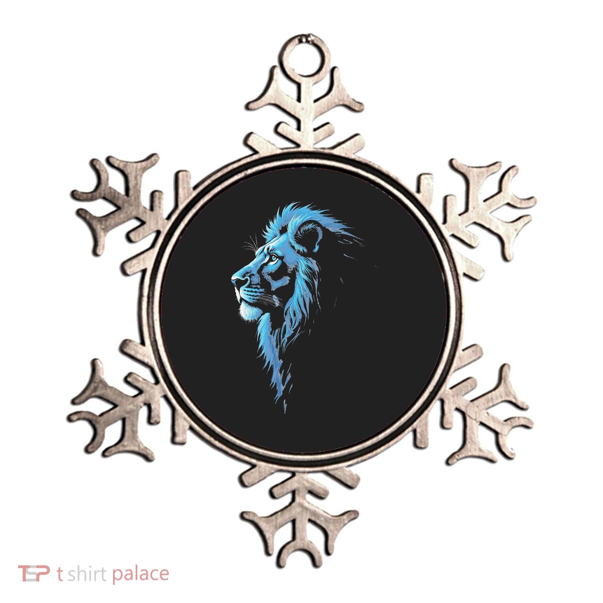 Cool Lion With Blue Eyes Gift Ornament