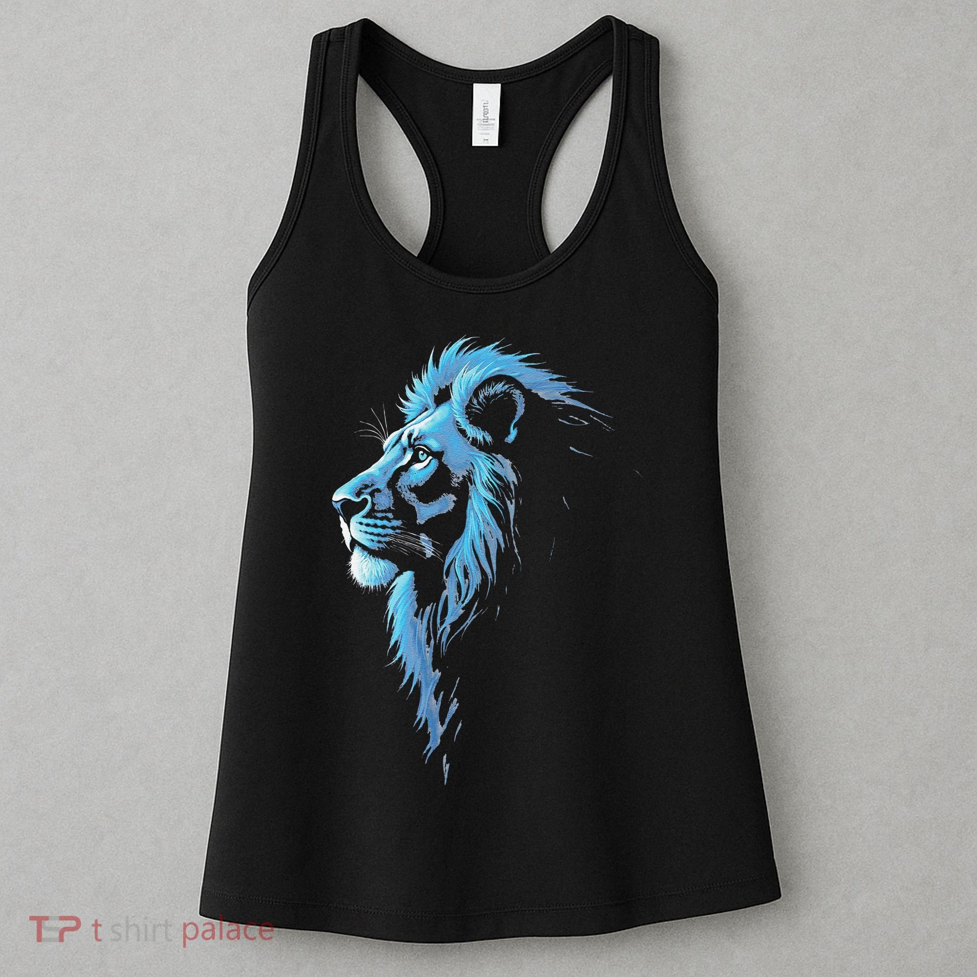 Cool Lion With Blue Eyes Gift Women's Tank Top