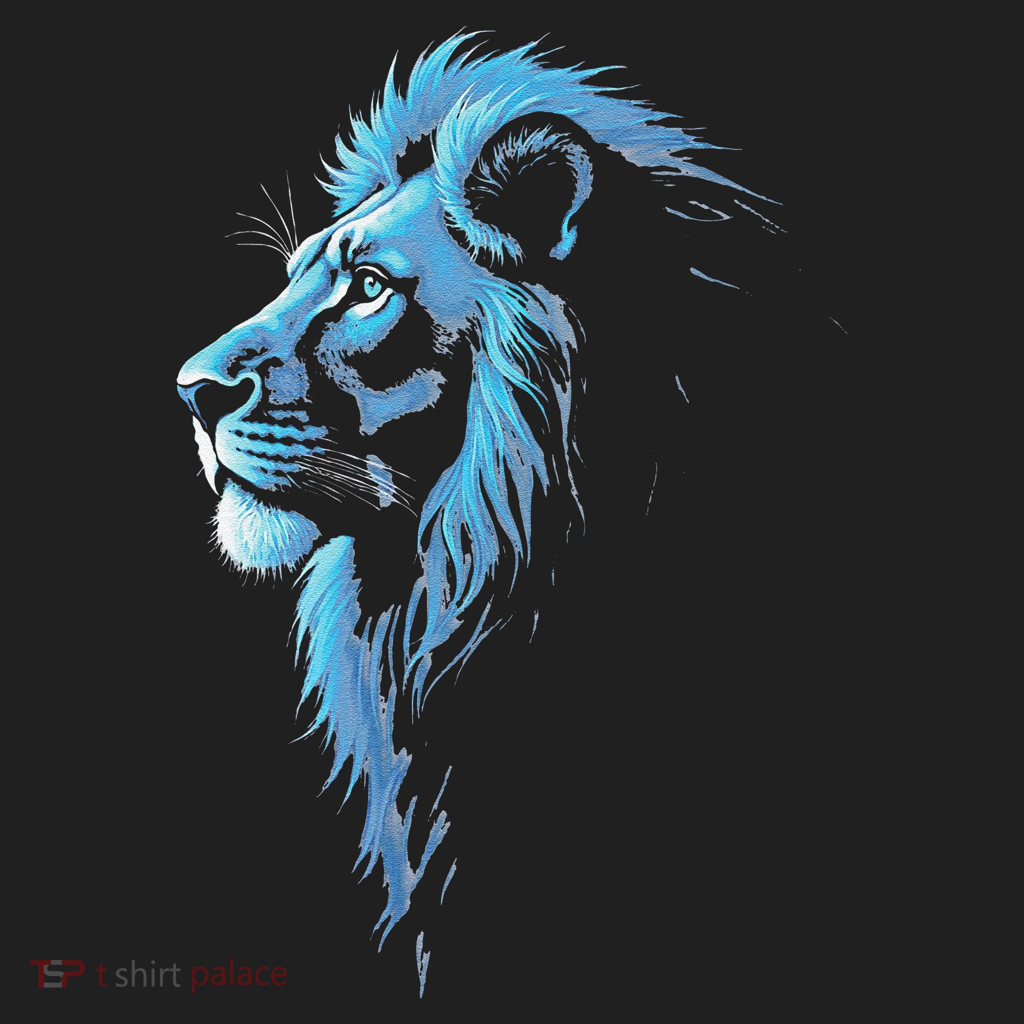 Cool Lion With Blue Eyes Gift Hat