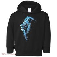 Cool Lion With Blue Eyes Gift Toddler Hoodie thumb 0