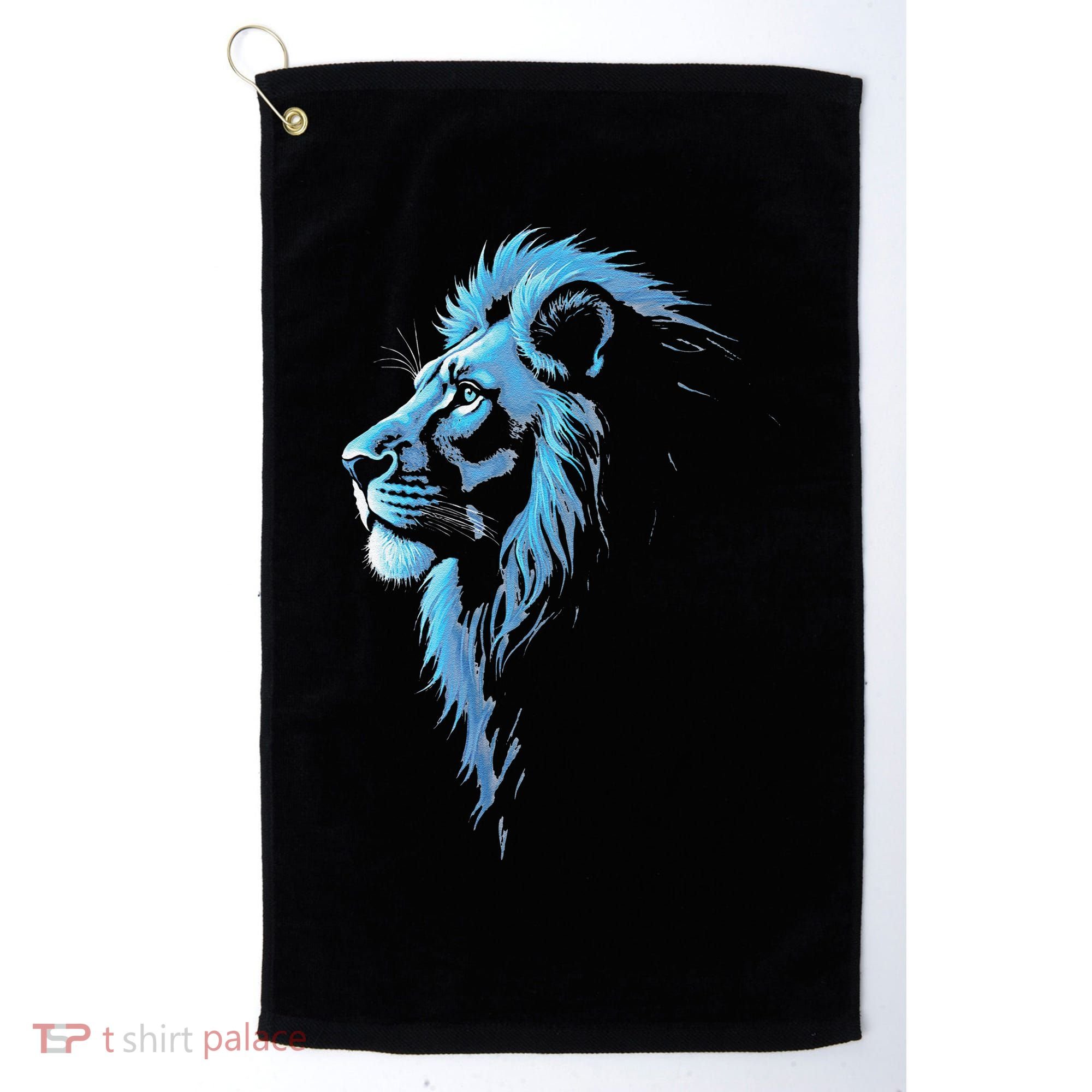 Cool Lion With Blue Eyes Gift Golf Towel