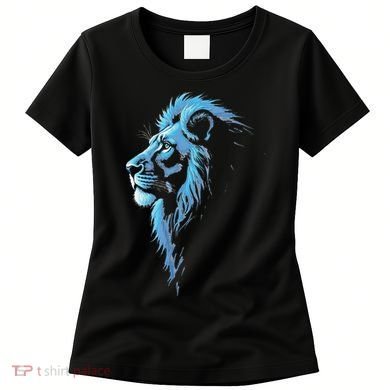 Cool Lion With Blue Eyes Gift Women's T-Shirt