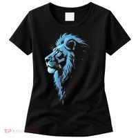 Cool Lion With Blue Eyes Gift Women's T-Shirt thumb 0