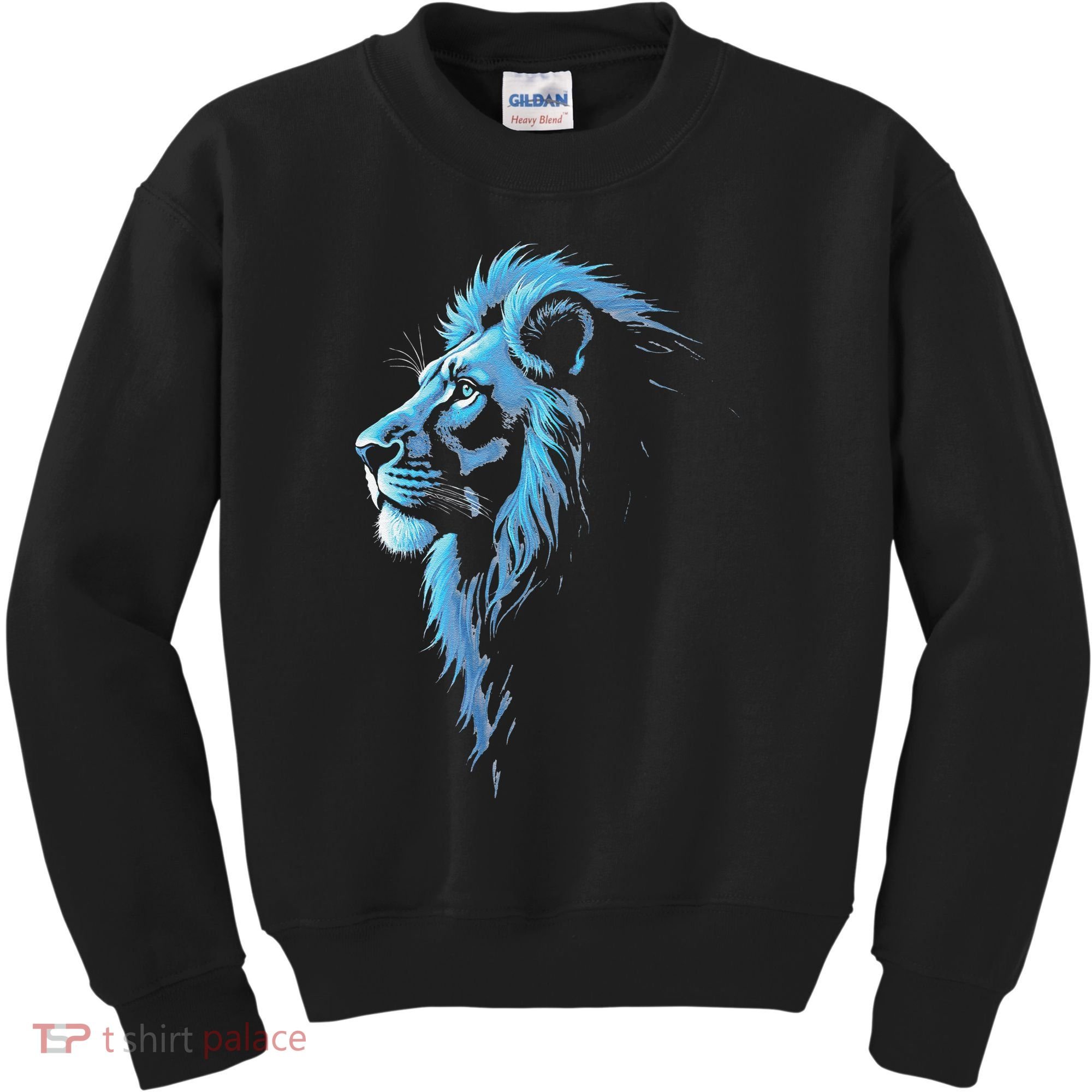 Cool Lion With Blue Eyes Gift Kids Sweatshirt