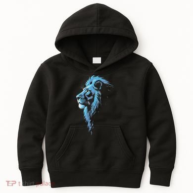 Cool Lion With Blue Eyes Gift Kids Hoodie